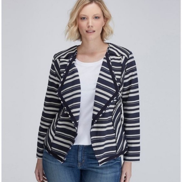 Lane Bryant Jackets & Blazers - Lane Bryant Striped Flyaway Jacket Blazer 22